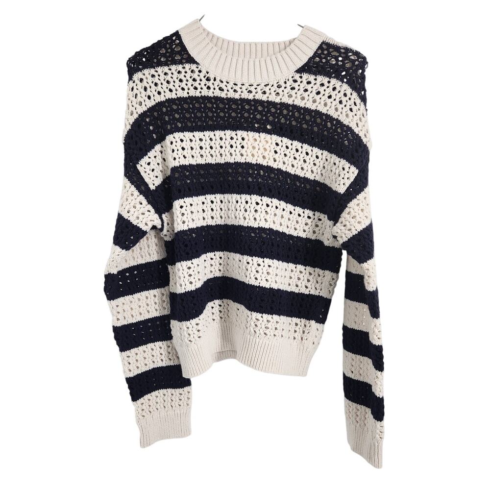 Universal Thread Navy Blue Striped Knit Sweater Womens Size Small S *NWT